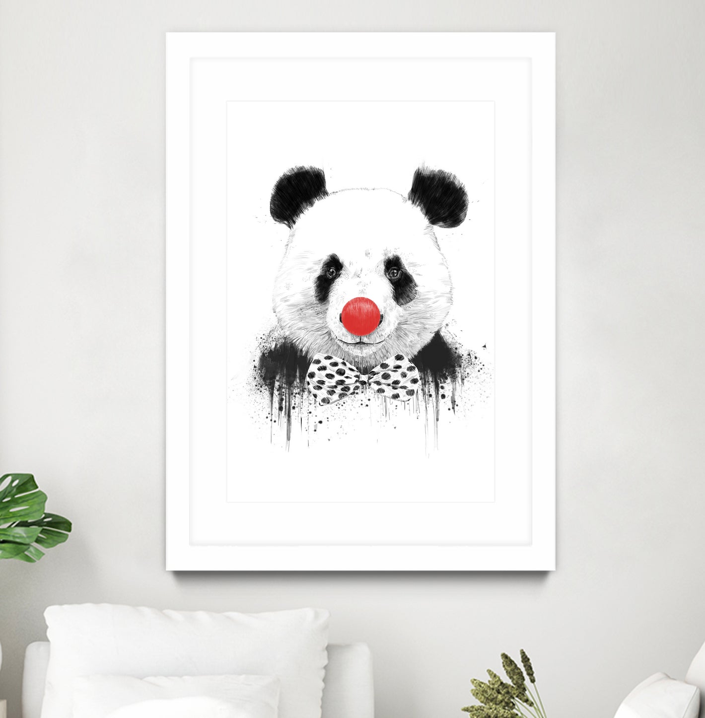 Clown panda by Solti Balázs on GIANT ART - black mixed media