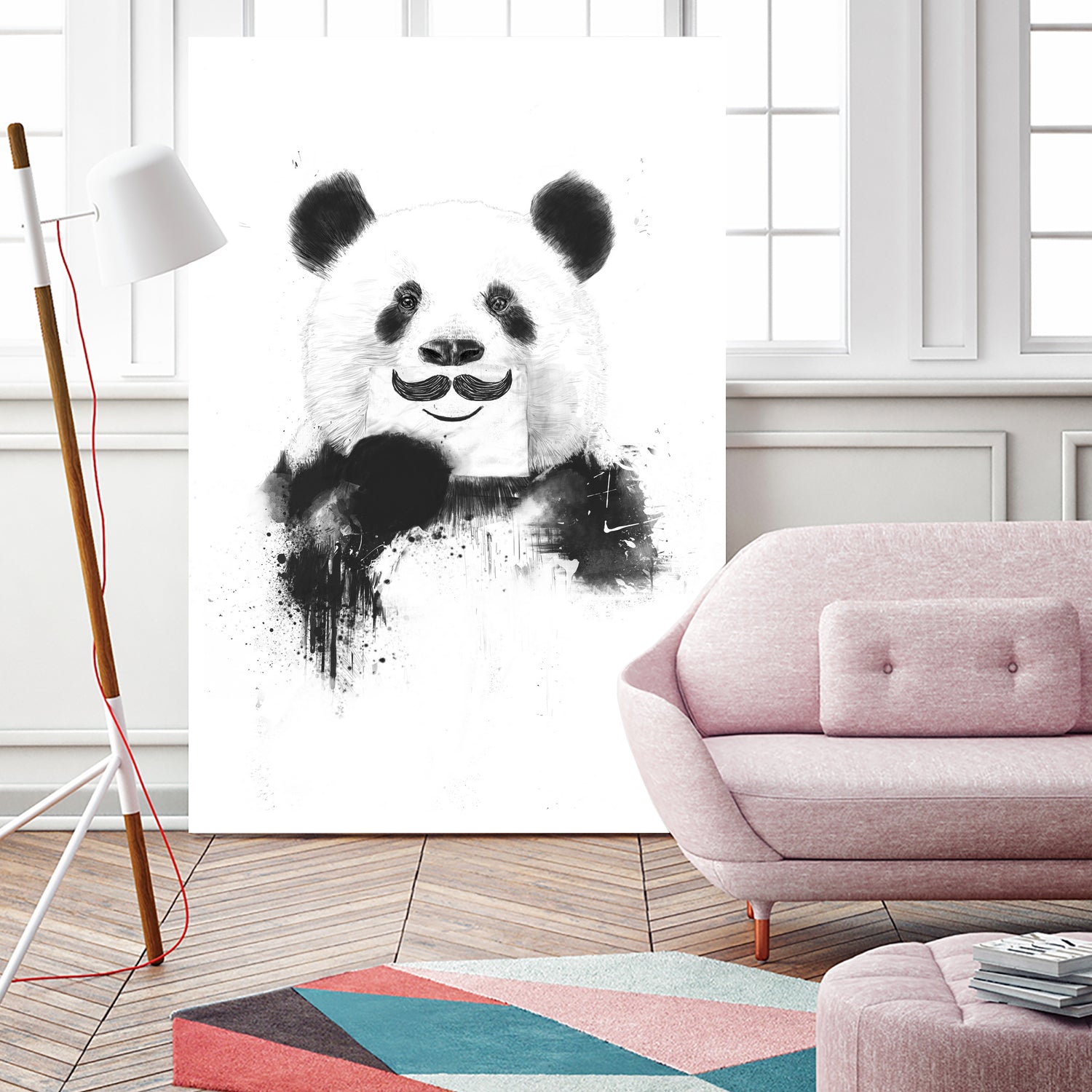 Funny panda by Solti Balázs on GIANT ART - white digital drawing