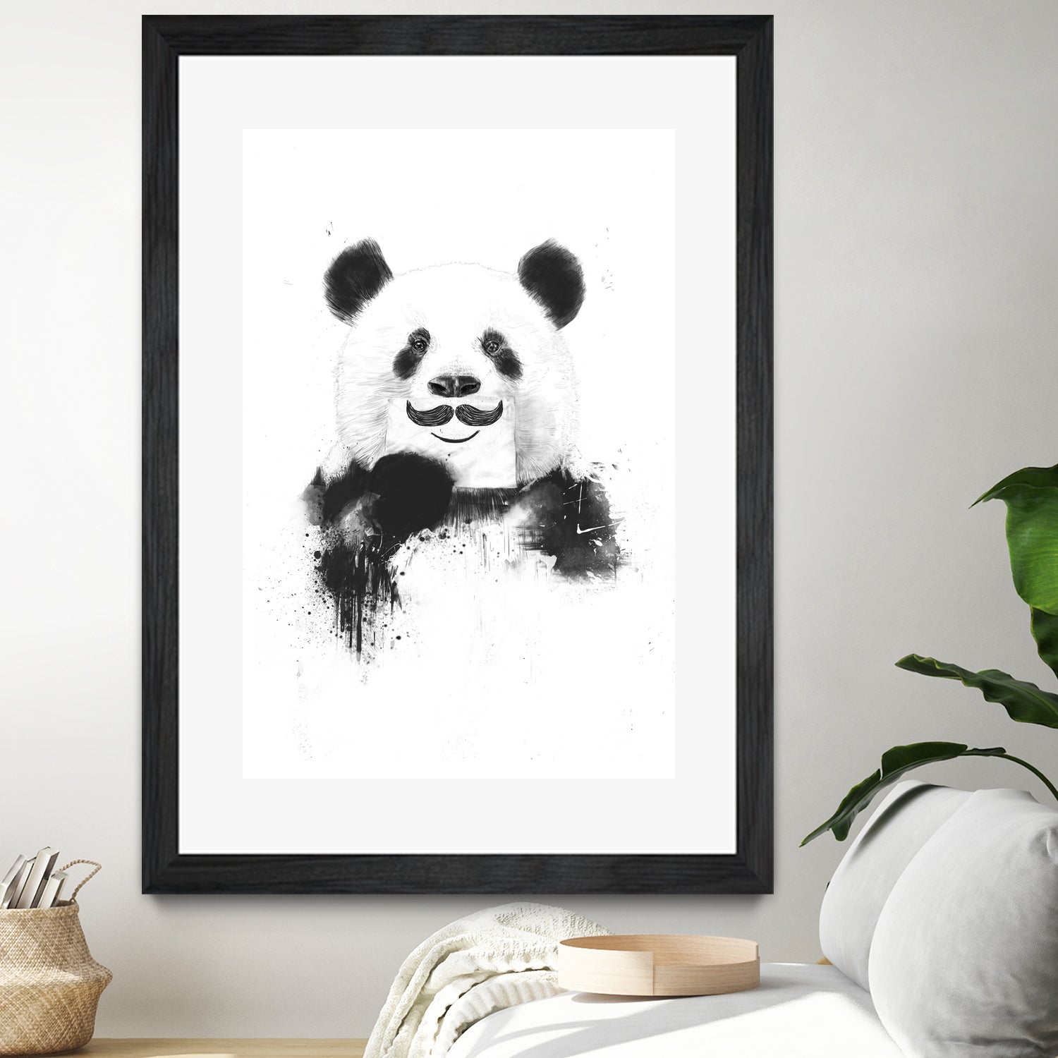 Funny panda by Solti Balázs on GIANT ART - white digital drawing