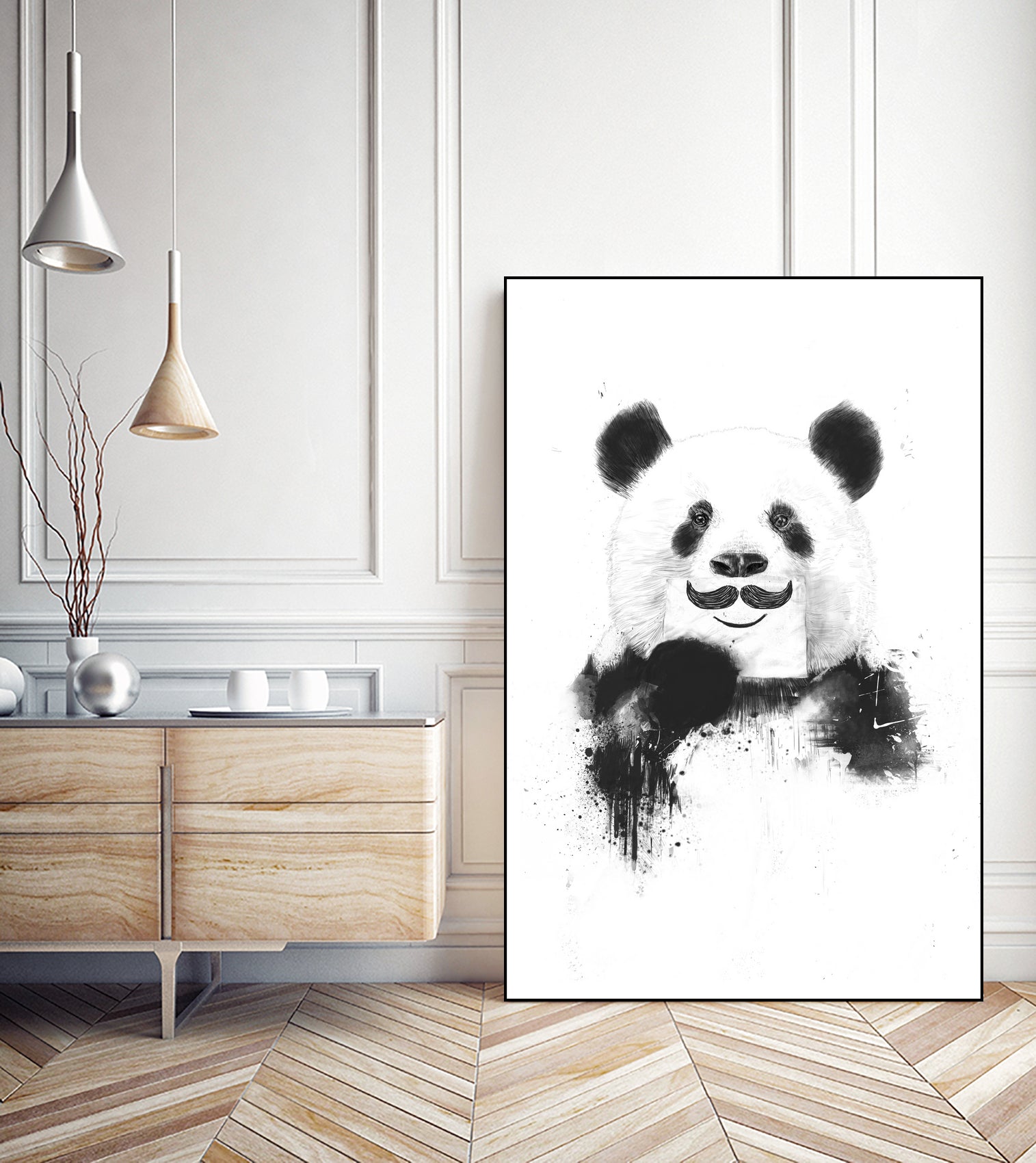 Funny panda by Solti Balázs on GIANT ART - white digital drawing