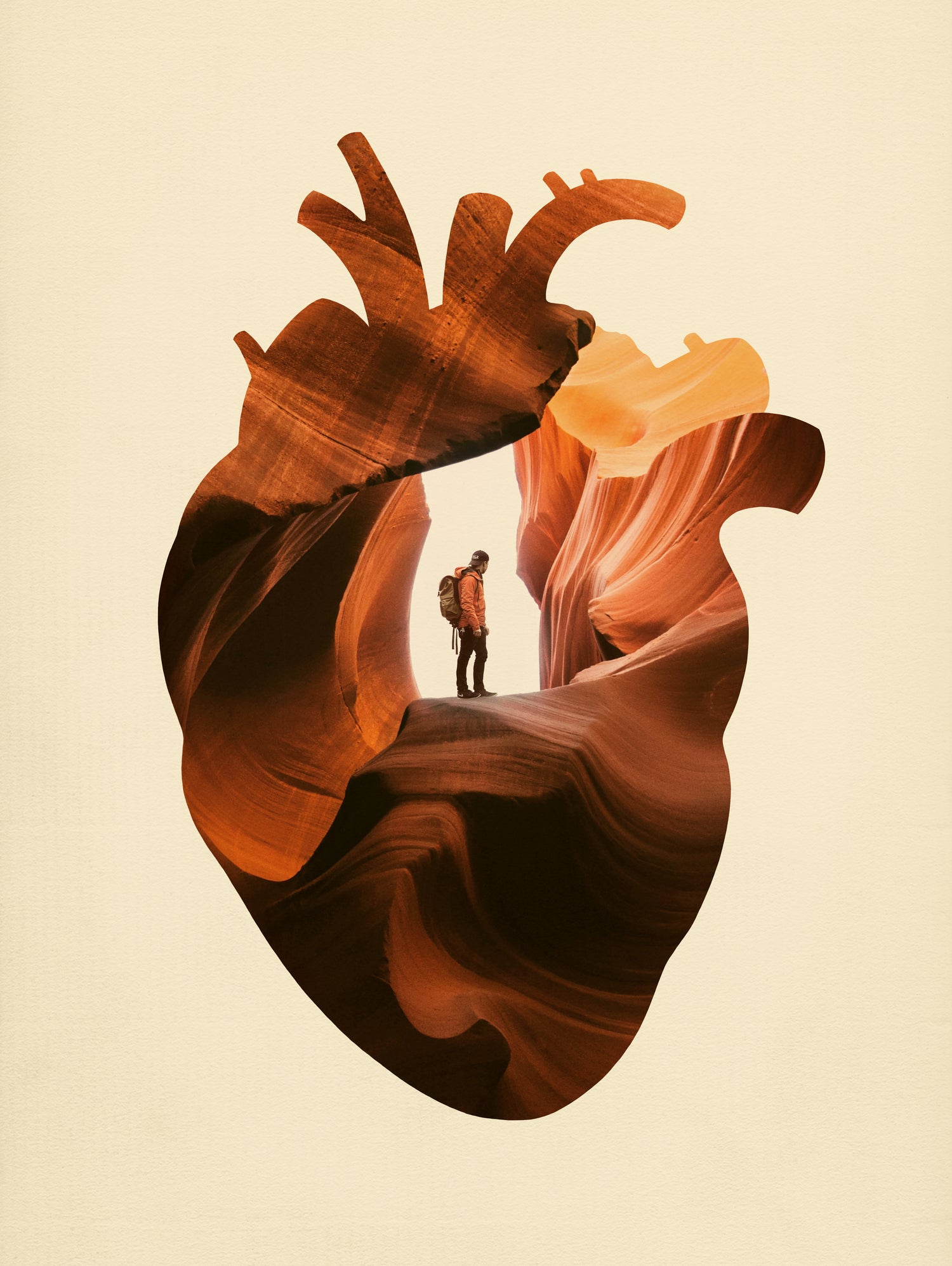 Heart Explorer by Enkel Dika on GIANT ART - orange photo manipulation