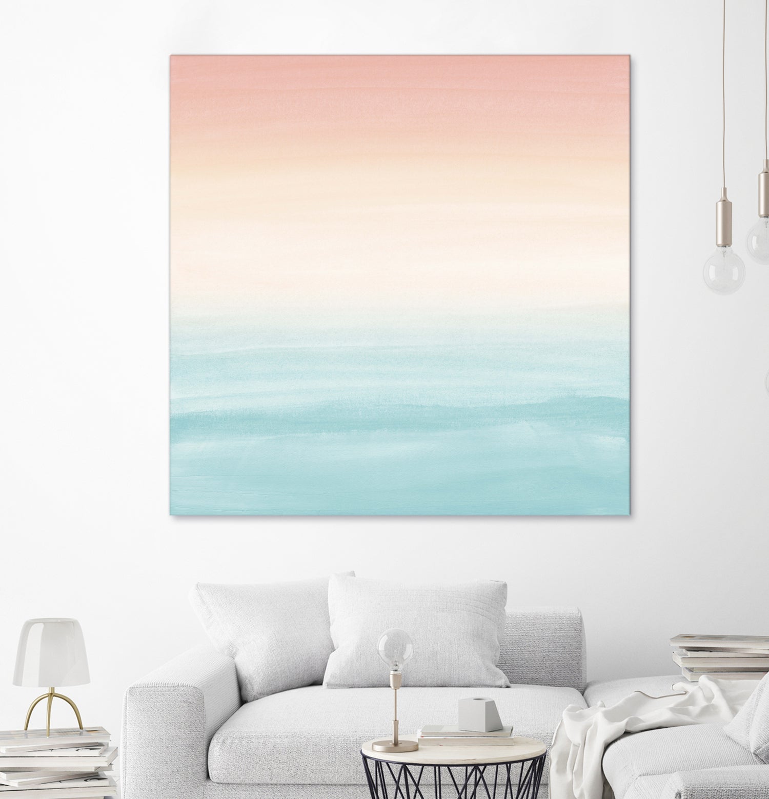 Touching Watercolor Abstract Beach Dream #3 #painting #decor by Anita & Bella Jantz on GIANT ART - orange digital painting