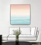 Touching Watercolor Abstract Beach Dream #3 #painting #decor by Anita & Bella Jantz on GIANT ART - orange digital painting