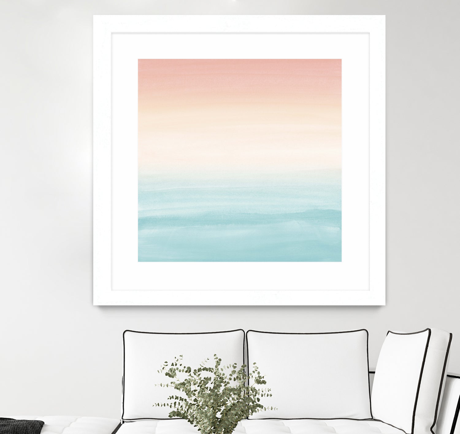 Touching Watercolor Abstract Beach Dream #3 #painting #decor by Anita & Bella Jantz on GIANT ART - orange digital painting