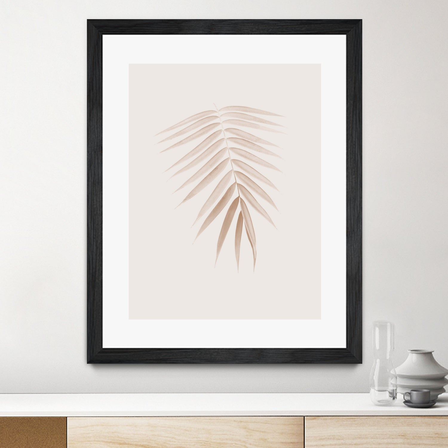 Palm Leaf Finesse #1 #minimal #tropical #decor #art by Anita & Bella Jantz on GIANT ART - brown photo illustration