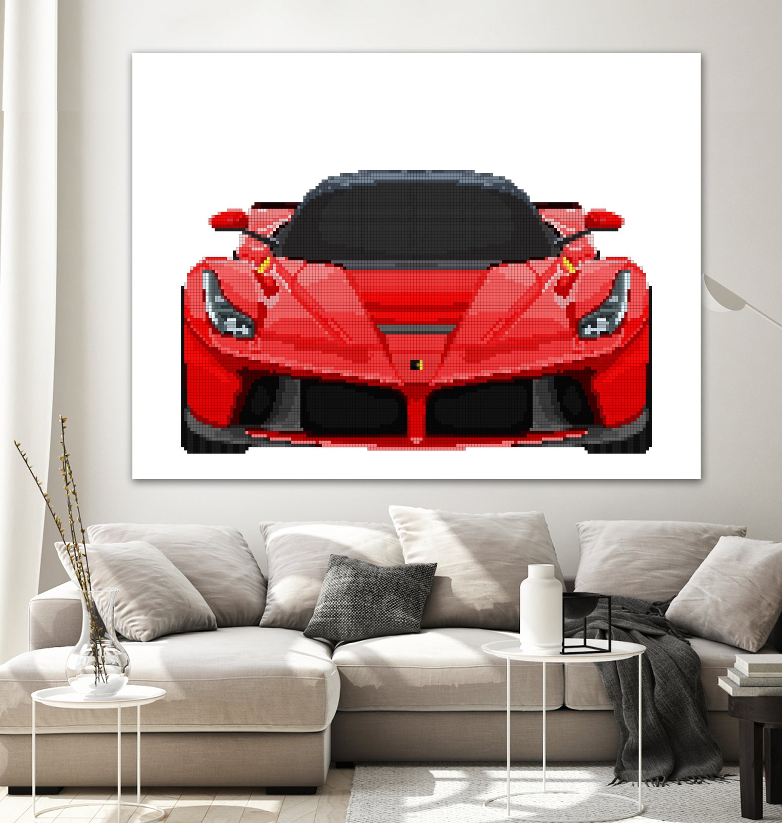 LaFerrari Mosaic by Cristian Mielu on GIANT ART - red digital drawing