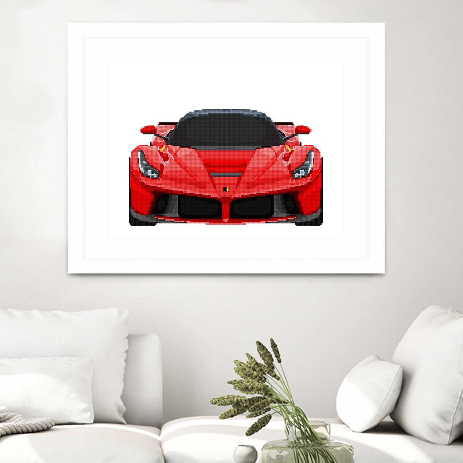 LaFerrari Mosaic by Cristian Mielu on GIANT ART - red digital drawing