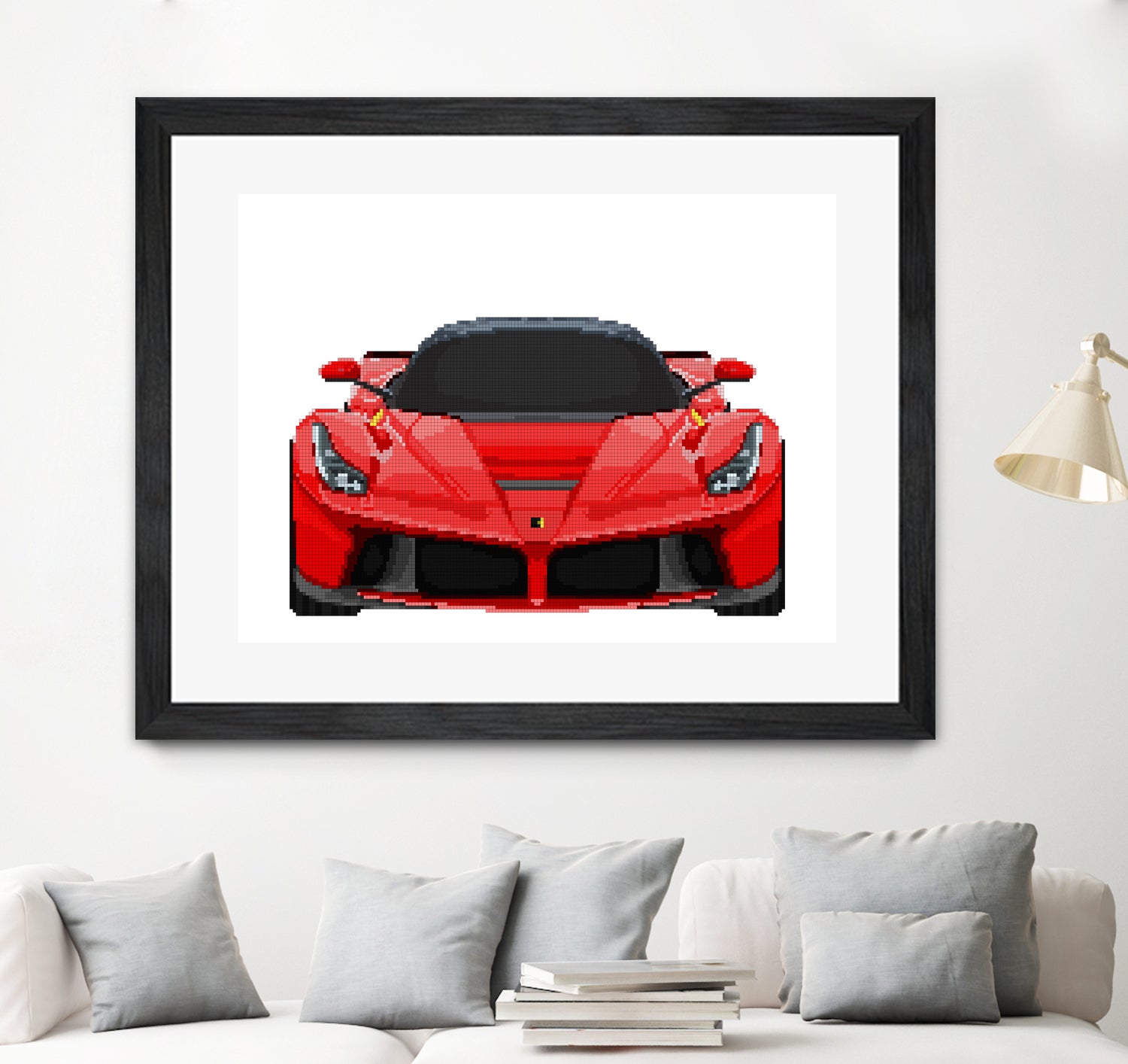 LaFerrari Mosaic by Cristian Mielu on GIANT ART - red digital drawing