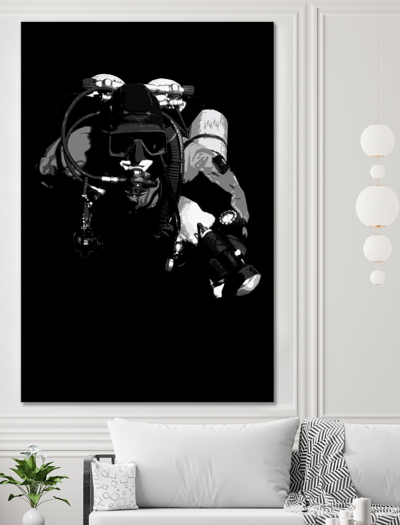 cave diver by Gerardo Aizpuru on GIANT ART - black photo manipulation