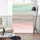 Pastel Watercolor Waves Abstract #1 #painting #decor #art by Anita & Bella Jantz on GIANT ART - pink digital painting