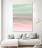 Pastel Watercolor Waves Abstract #1 #painting #decor #art by Anita & Bella Jantz on GIANT ART - pink digital painting