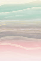 Pastel Watercolor Waves Abstract #1 #painting #decor #art by Anita & Bella Jantz on GIANT ART - pink digital painting