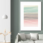 Pastel Watercolor Waves Abstract #1 #painting #decor #art by Anita & Bella Jantz on GIANT ART - pink digital painting