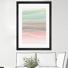 Pastel Watercolor Waves Abstract #1 #painting #decor #art by Anita & Bella Jantz on GIANT ART - pink digital painting