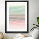 Pastel Watercolor Waves Abstract #1 #painting #decor #art by Anita & Bella Jantz on GIANT ART - pink digital painting