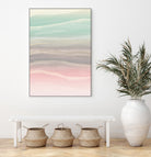 Pastel Watercolor Waves Abstract #1 #painting #decor #art by Anita & Bella Jantz on GIANT ART - pink digital painting