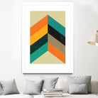 Mid Century Chevron by Studio North on GIANT ART - orange digital drawing