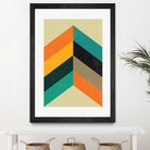 Mid Century Chevron by Studio North on GIANT ART - orange digital drawing