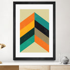 Mid Century Chevron by Studio North on GIANT ART - orange digital drawing