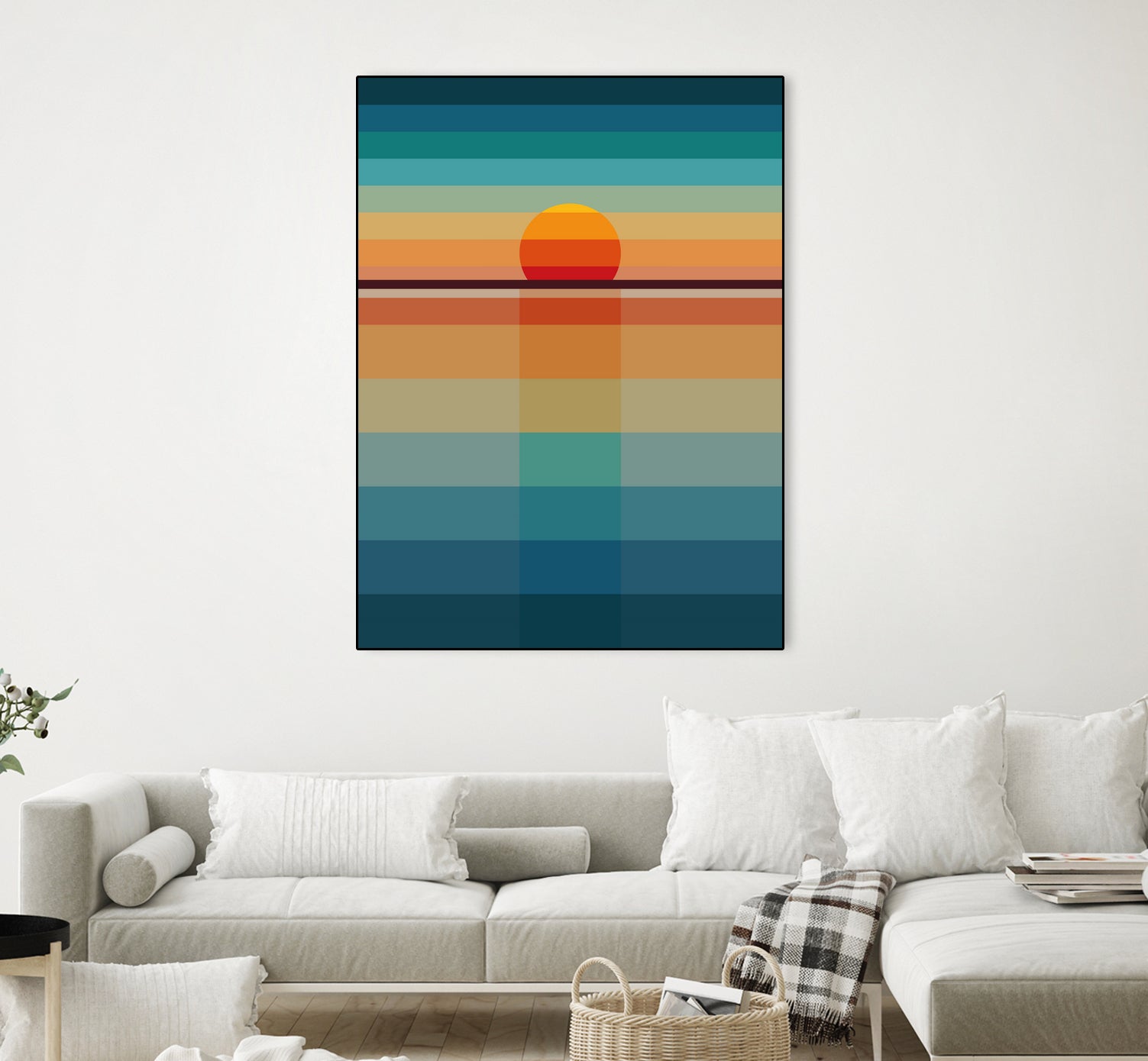 Geometric Sunset by Roland Bánrévi on GIANT ART - yellow vector illustration