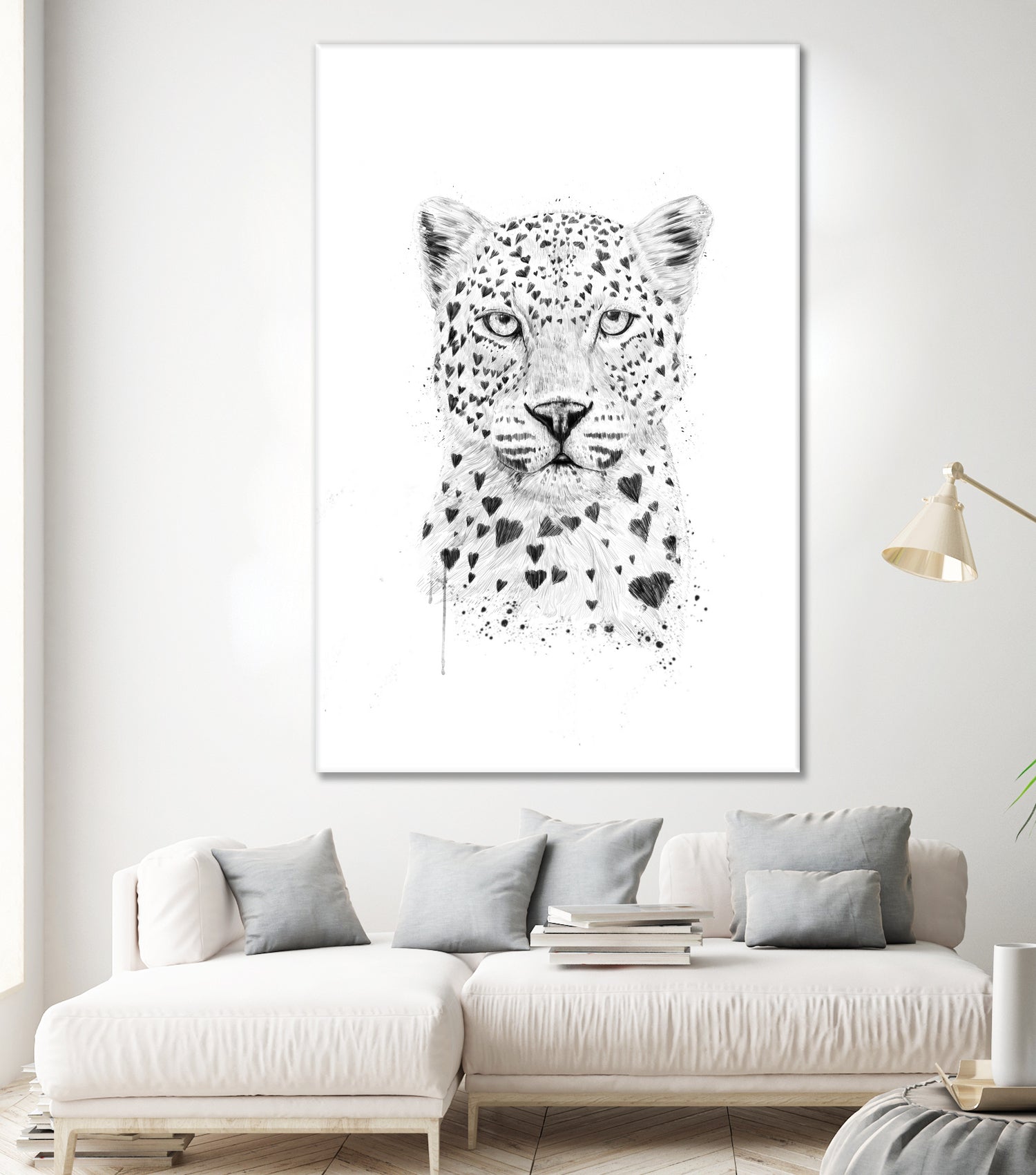 Lovely leopard by Solti Balázs on GIANT ART - white digital drawing