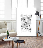 Lovely leopard by Solti Balázs on GIANT ART - white digital drawing