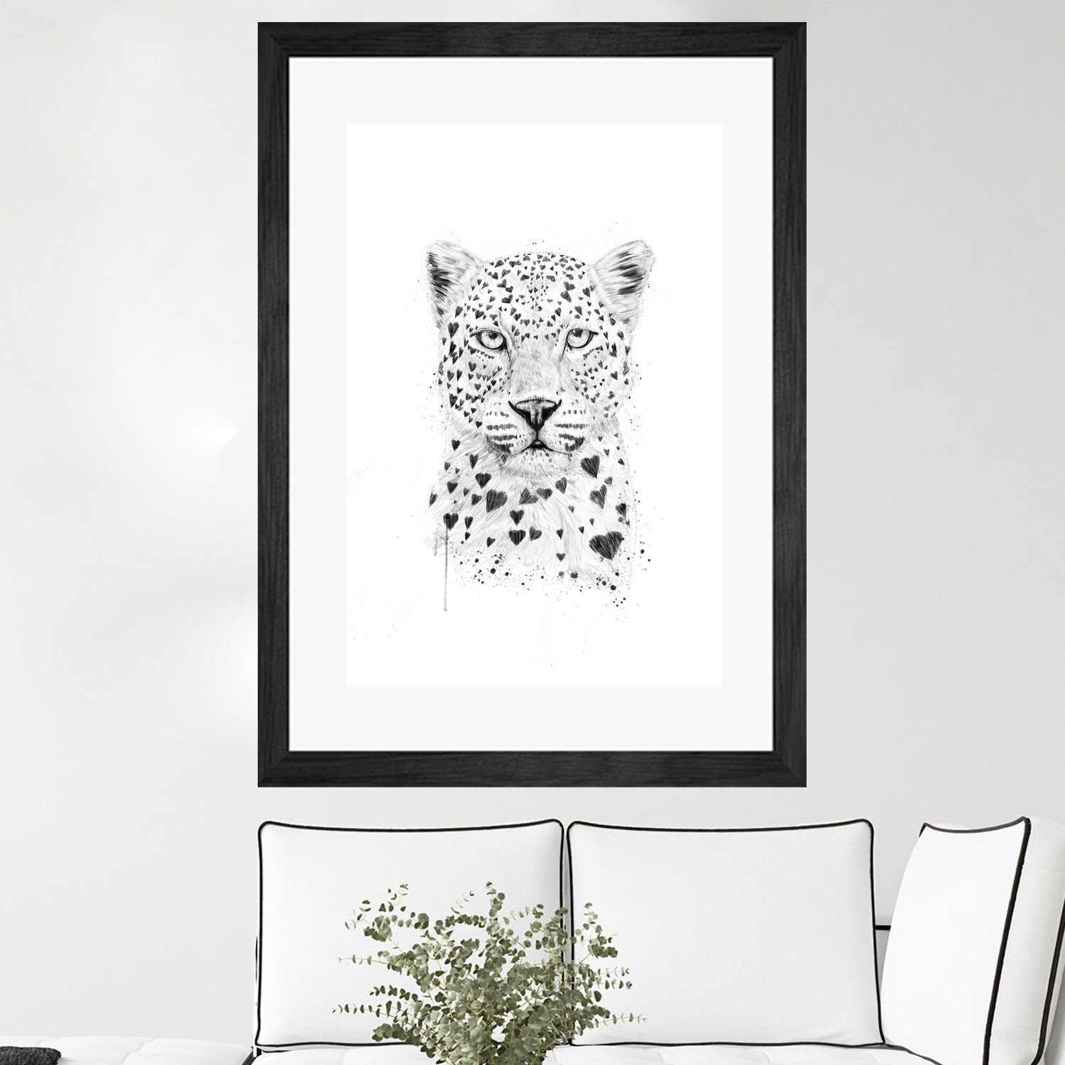 Lovely leopard by Solti Balázs on GIANT ART - white digital drawing