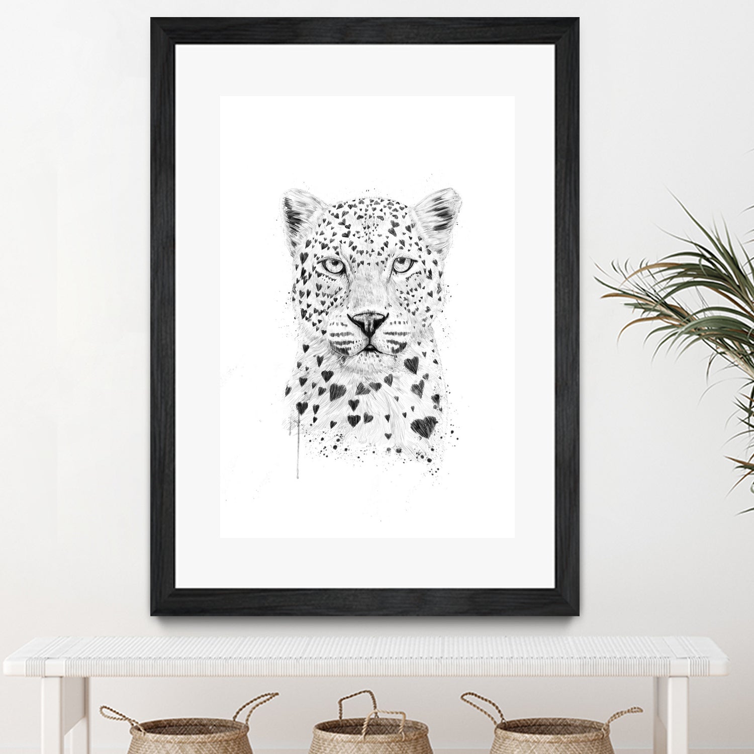 Lovely leopard by Solti Balázs on GIANT ART - white digital drawing