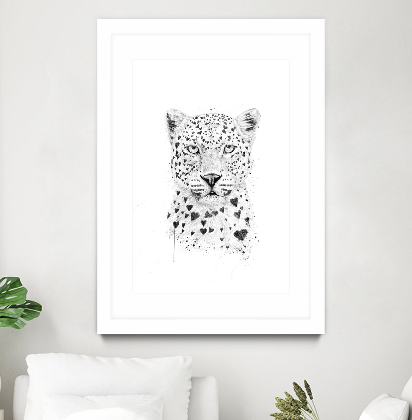 Lovely leopard by Solti Balázs on GIANT ART - white digital drawing