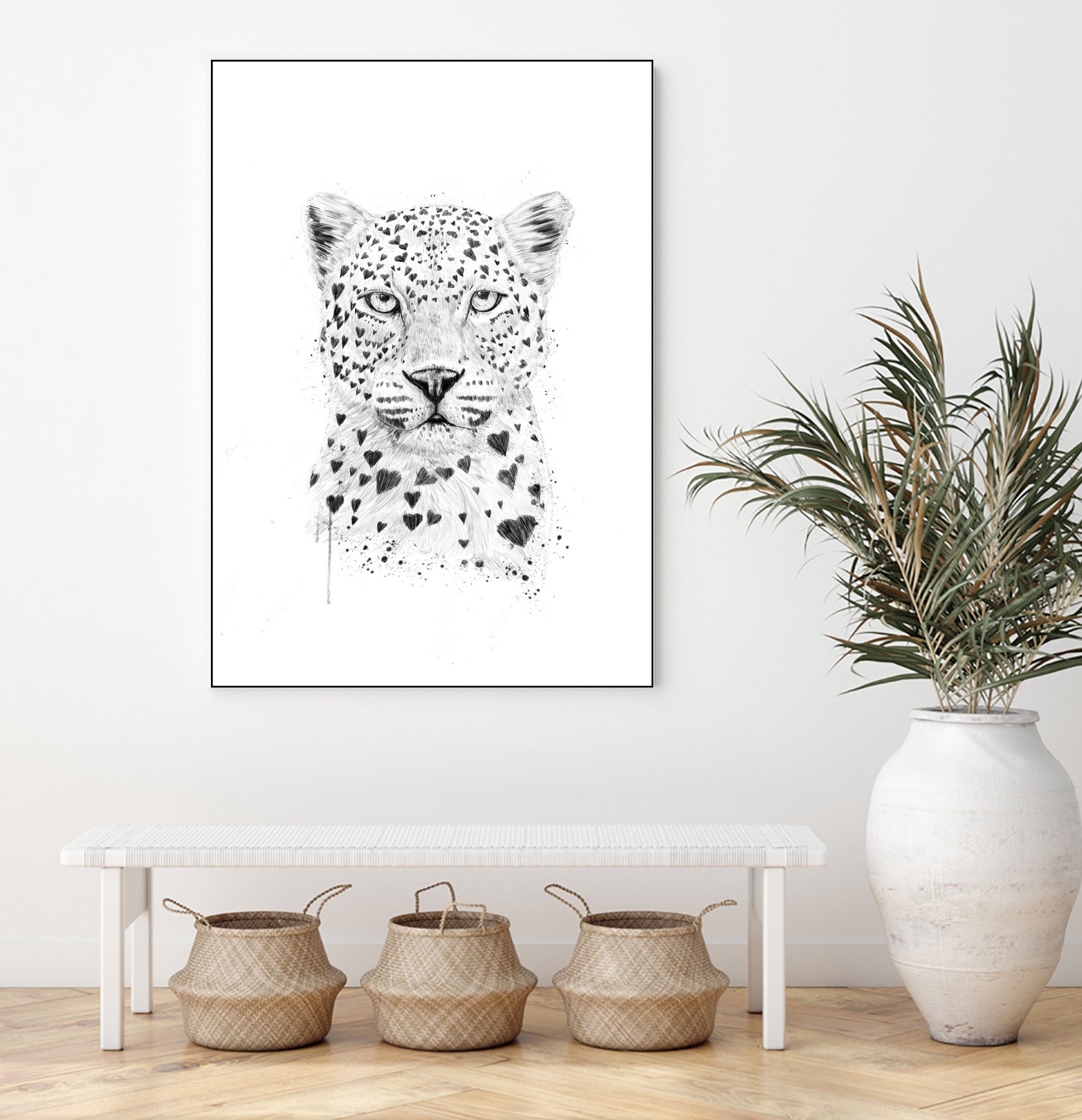 Lovely leopard by Solti Balázs on GIANT ART - white digital drawing