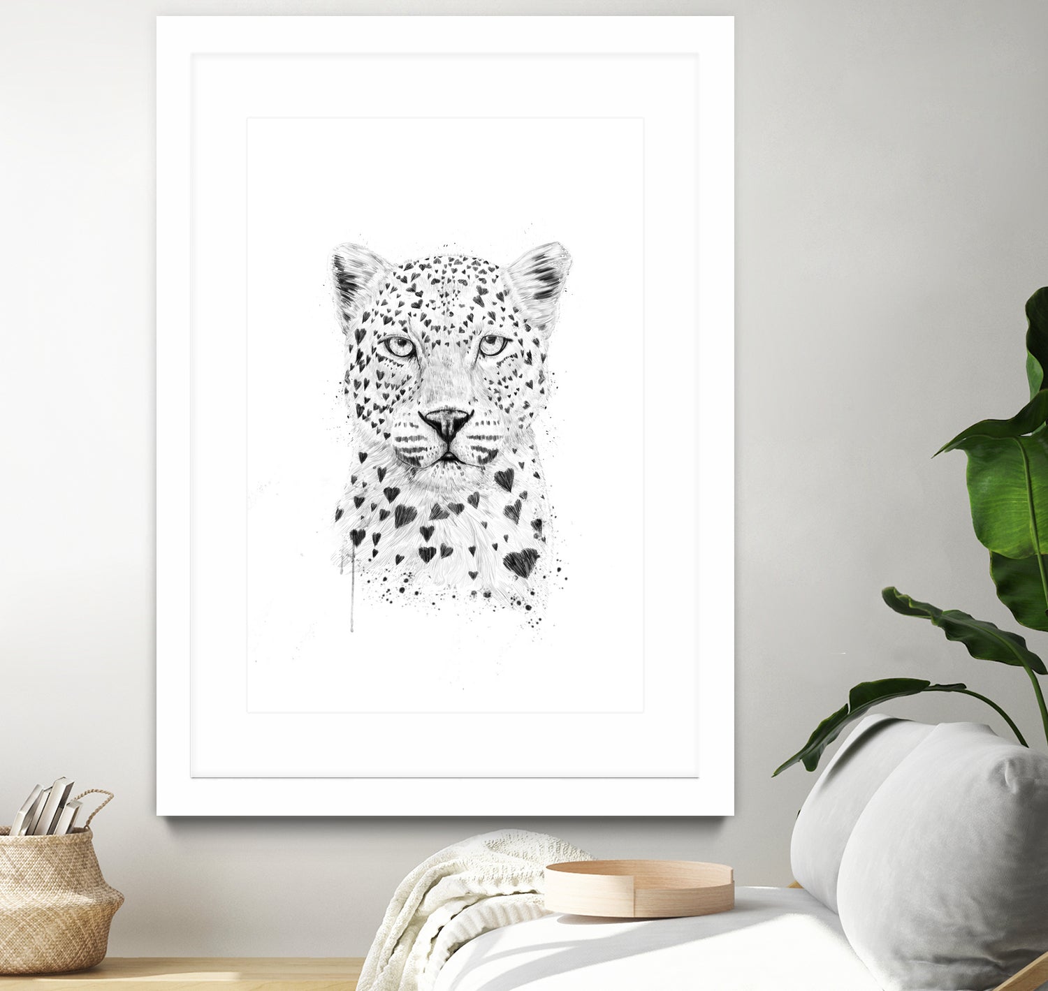 Lovely leopard by Solti Balázs on GIANT ART - white digital drawing