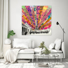 Vintage Paris by Bianca Green on GIANT ART - red mixed media