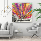 Vintage Paris by Bianca Green on GIANT ART - red mixed media