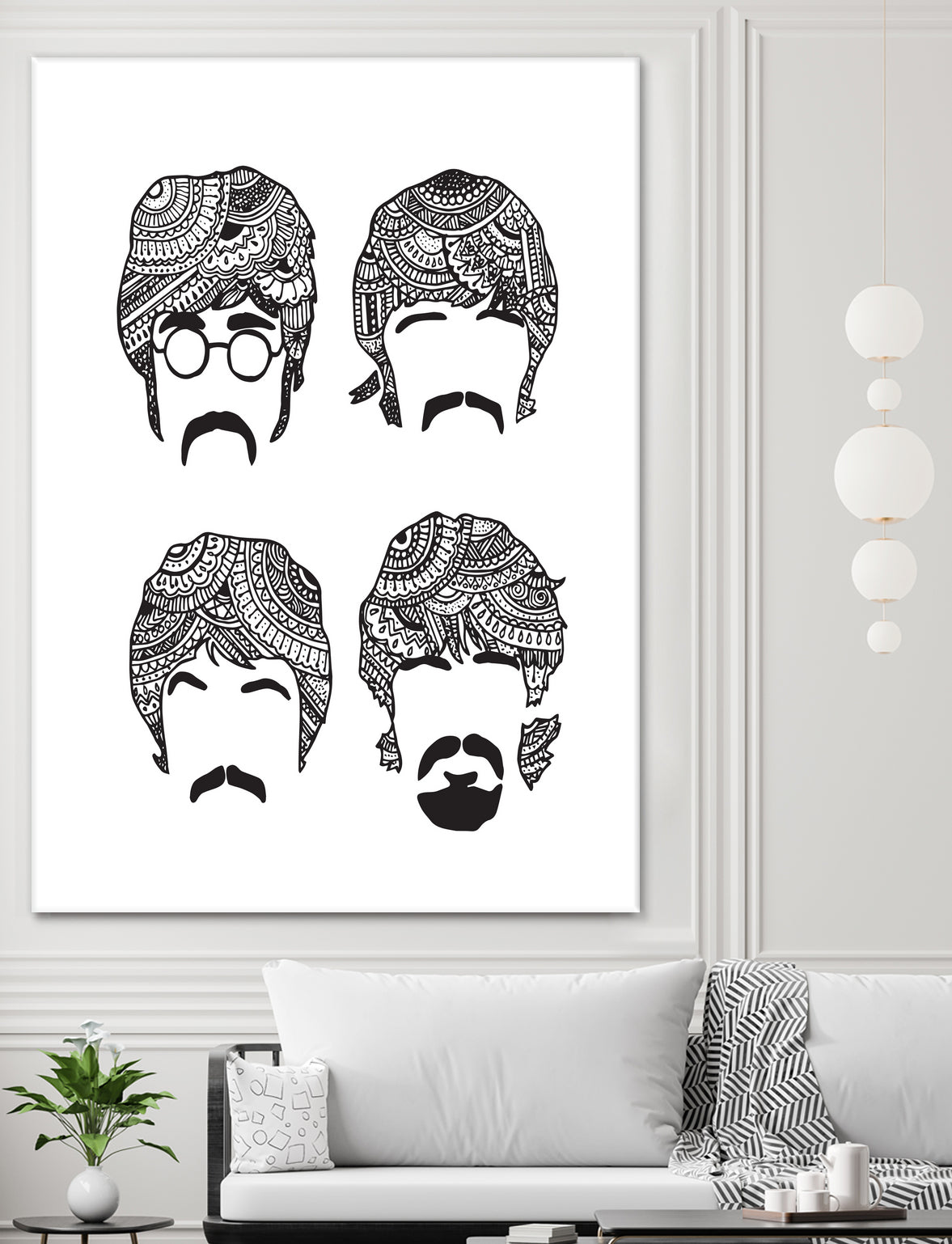 Beatles Mehendi by Candelaria Undurraga on GIANT ART - white digital drawing