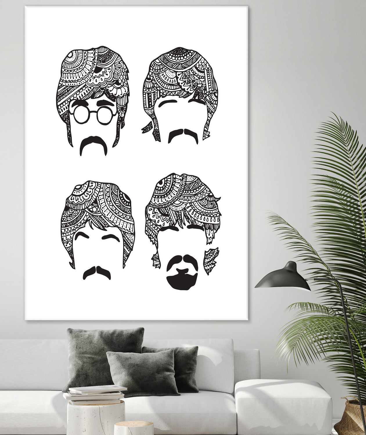 Beatles Mehendi by Candelaria Undurraga on GIANT ART - white digital drawing