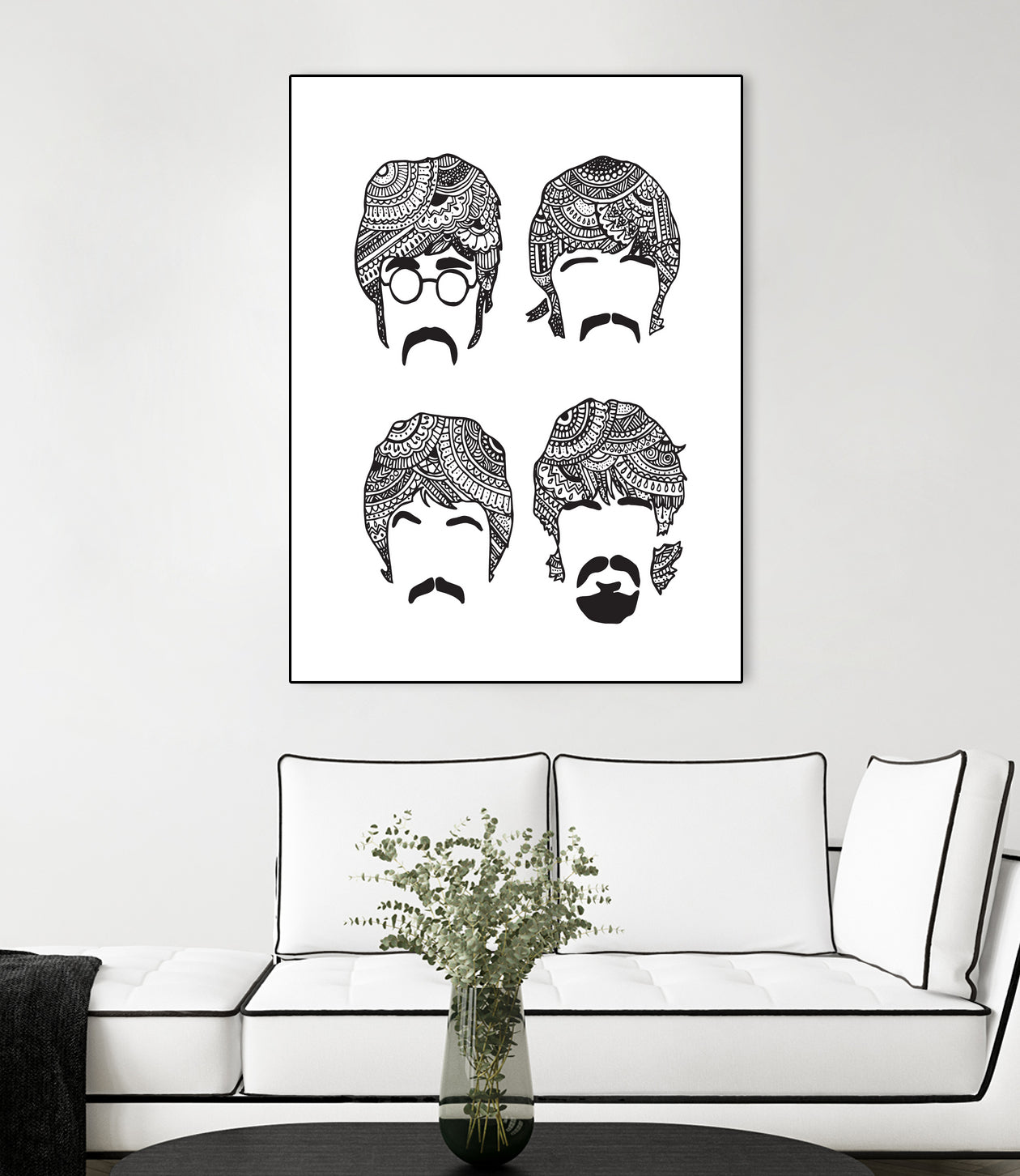 Beatles Mehendi by Candelaria Undurraga on GIANT ART - white digital drawing