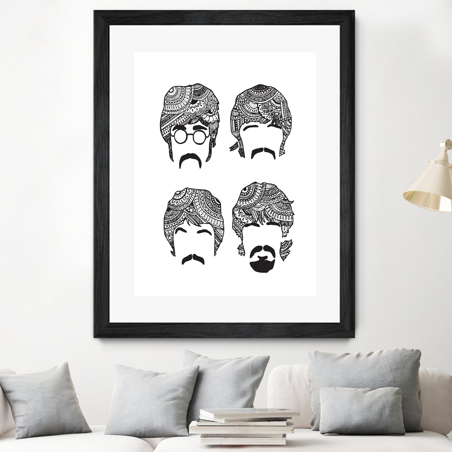 Beatles Mehendi by Candelaria Undurraga on GIANT ART - white digital drawing