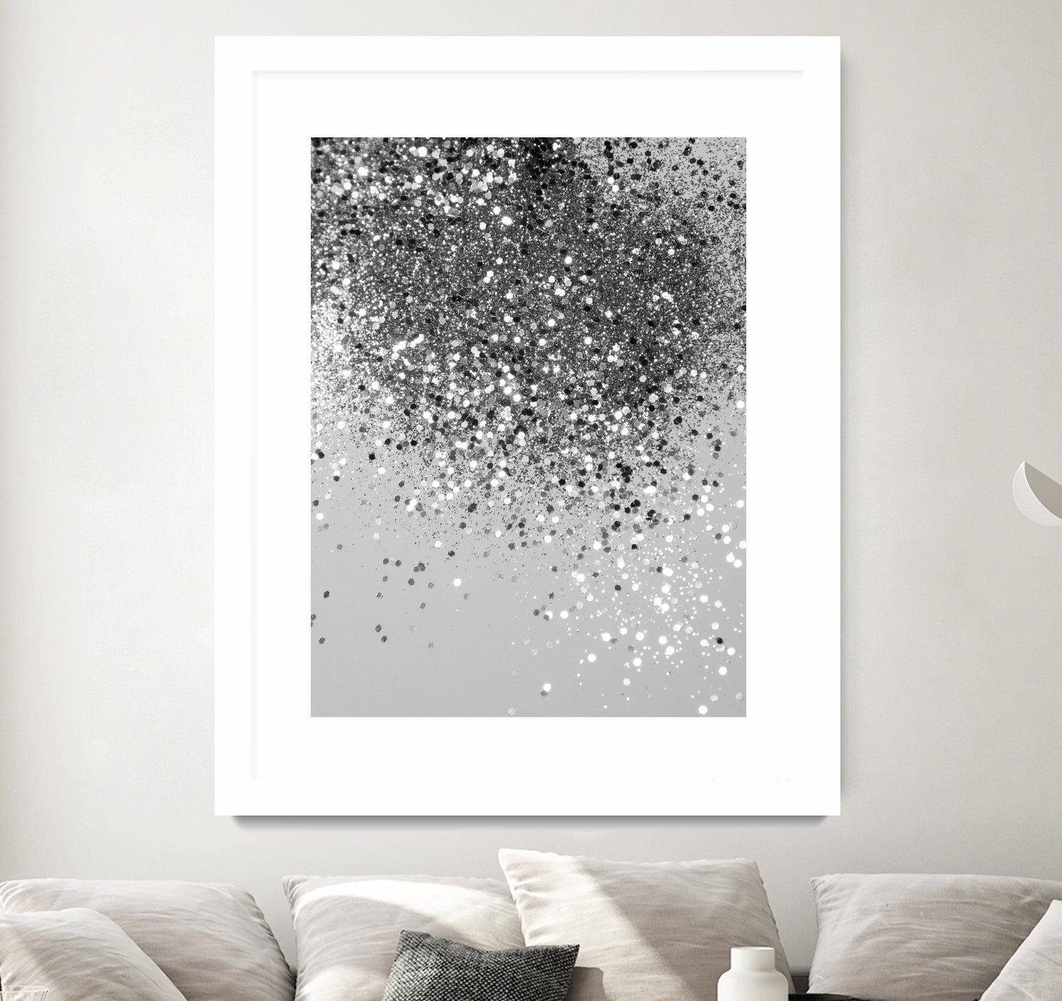 Soft Silver Gray Glitter #1 (Faux Glitter - Photography) by Anita & Bella Jantz on GIANT ART - gray photo illustration