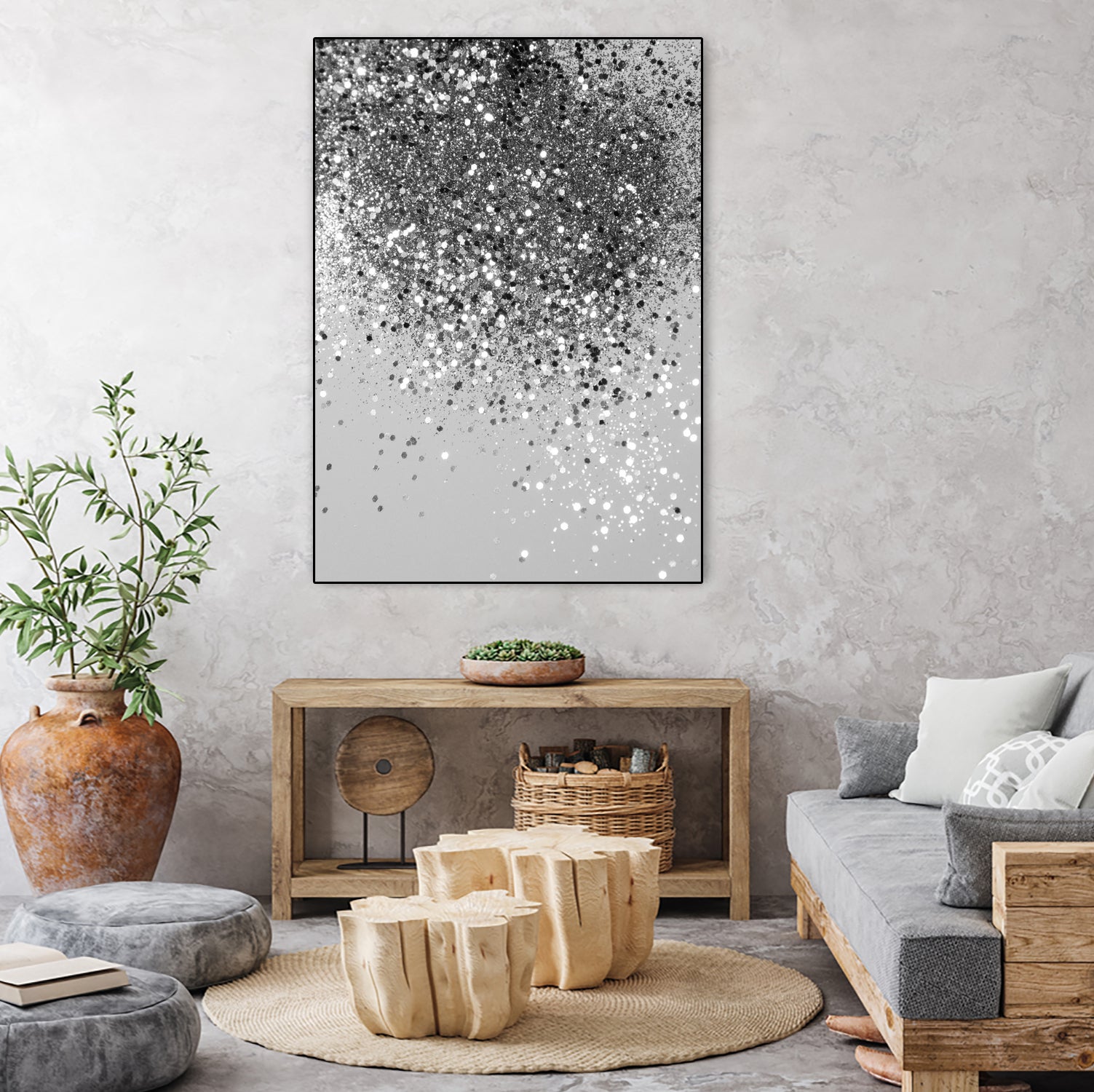 Soft Silver Gray Glitter #1 (Faux Glitter - Photography) by Anita & Bella Jantz on GIANT ART - gray photo illustration