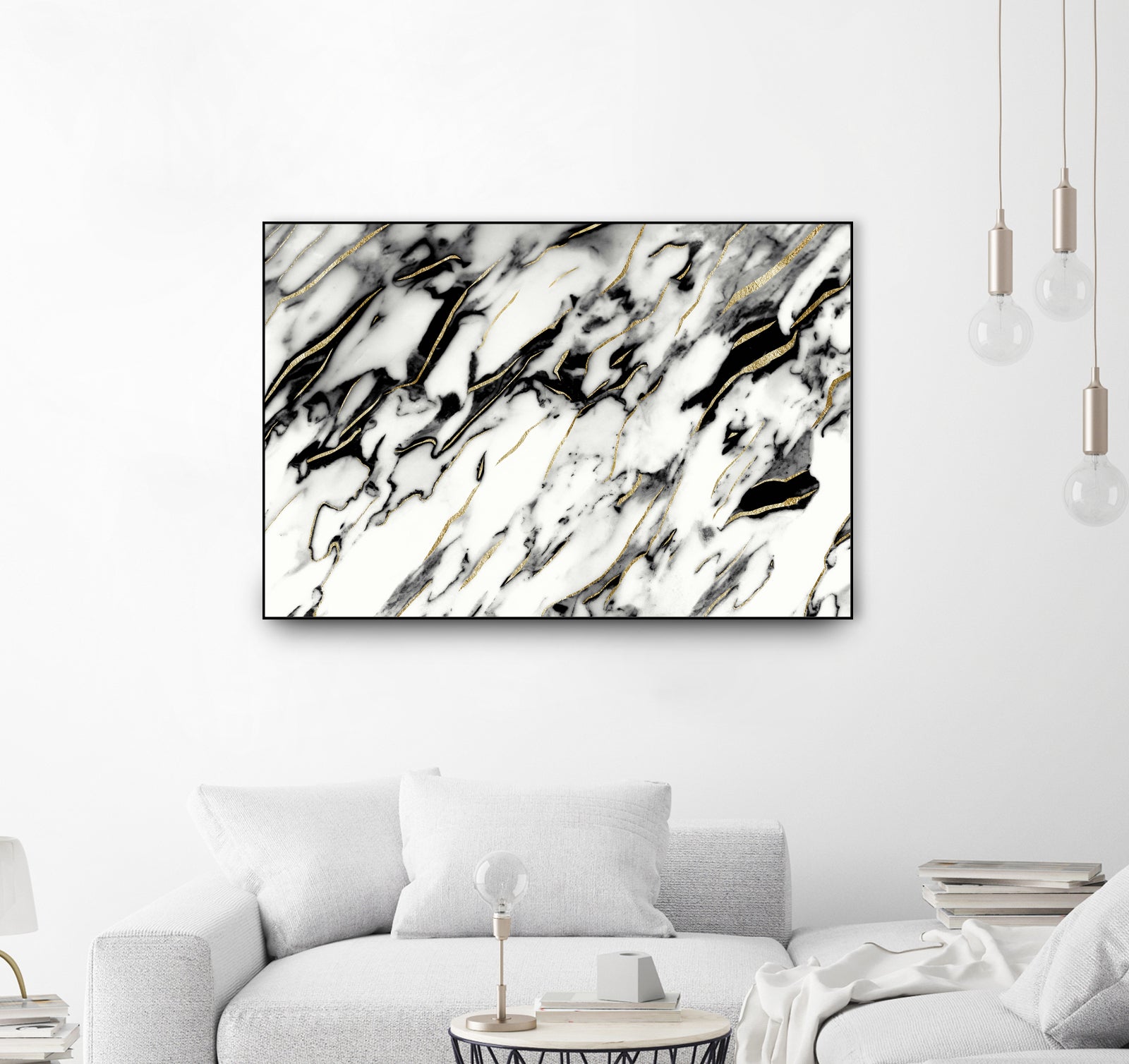 Classic White Marble Gold Foil Glam #1 #marble #decor #art by Anita & Bella Jantz on GIANT ART - white photo illustration