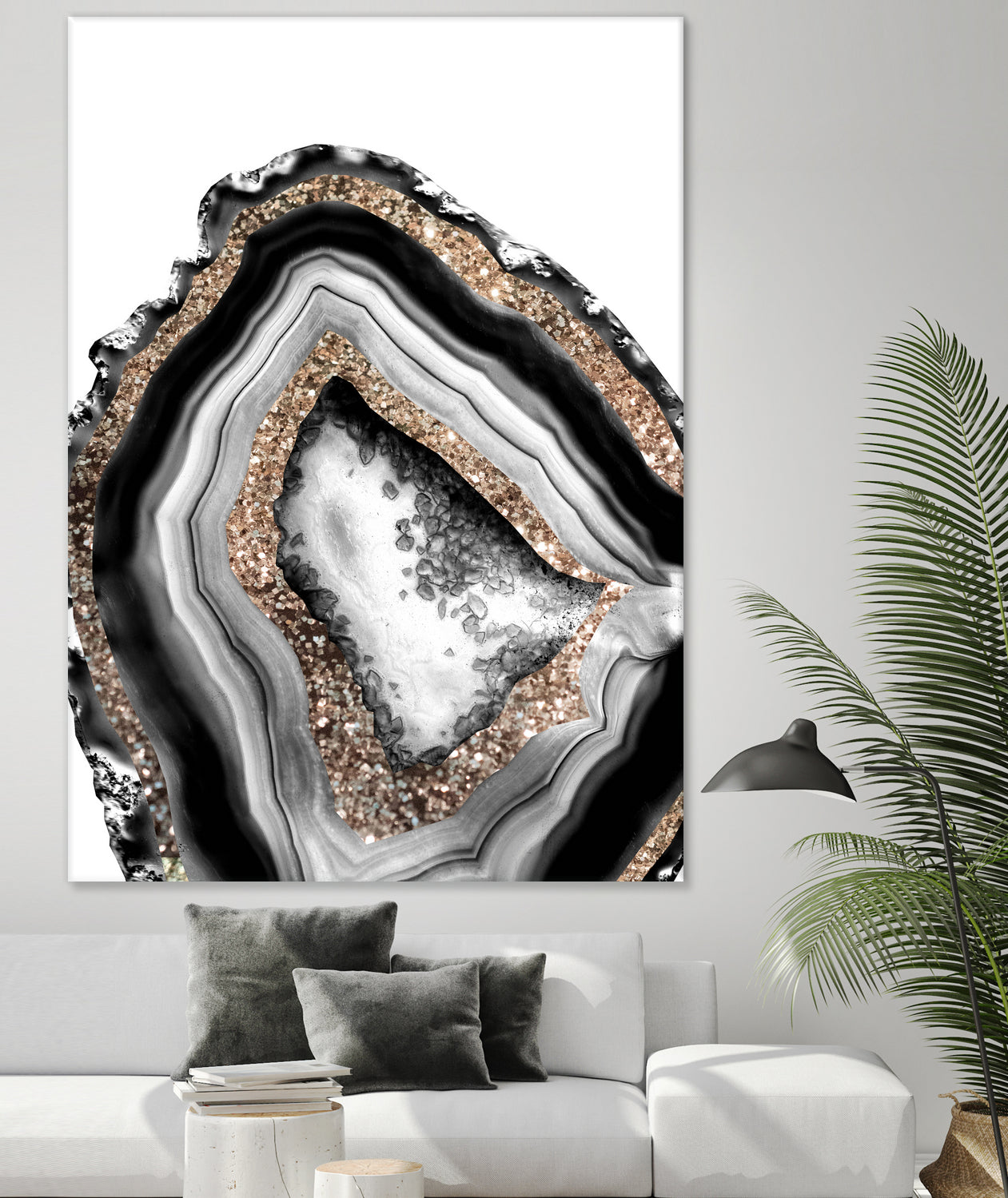 Agate Gold Glitter Glam #1 #gem #decor #art by Anita & Bella Jantz on GIANT ART - gray photo illustration