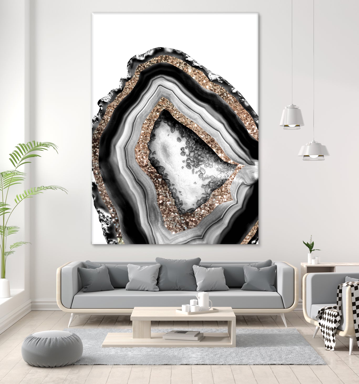 Agate Gold Glitter Glam #1 #gem #decor #art by Anita & Bella Jantz on GIANT ART - gray photo illustration