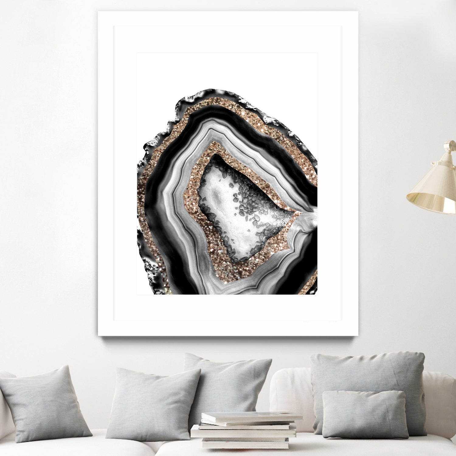 Agate Gold Glitter Glam #1 #gem #decor #art by Anita & Bella Jantz on GIANT ART - gray photo illustration