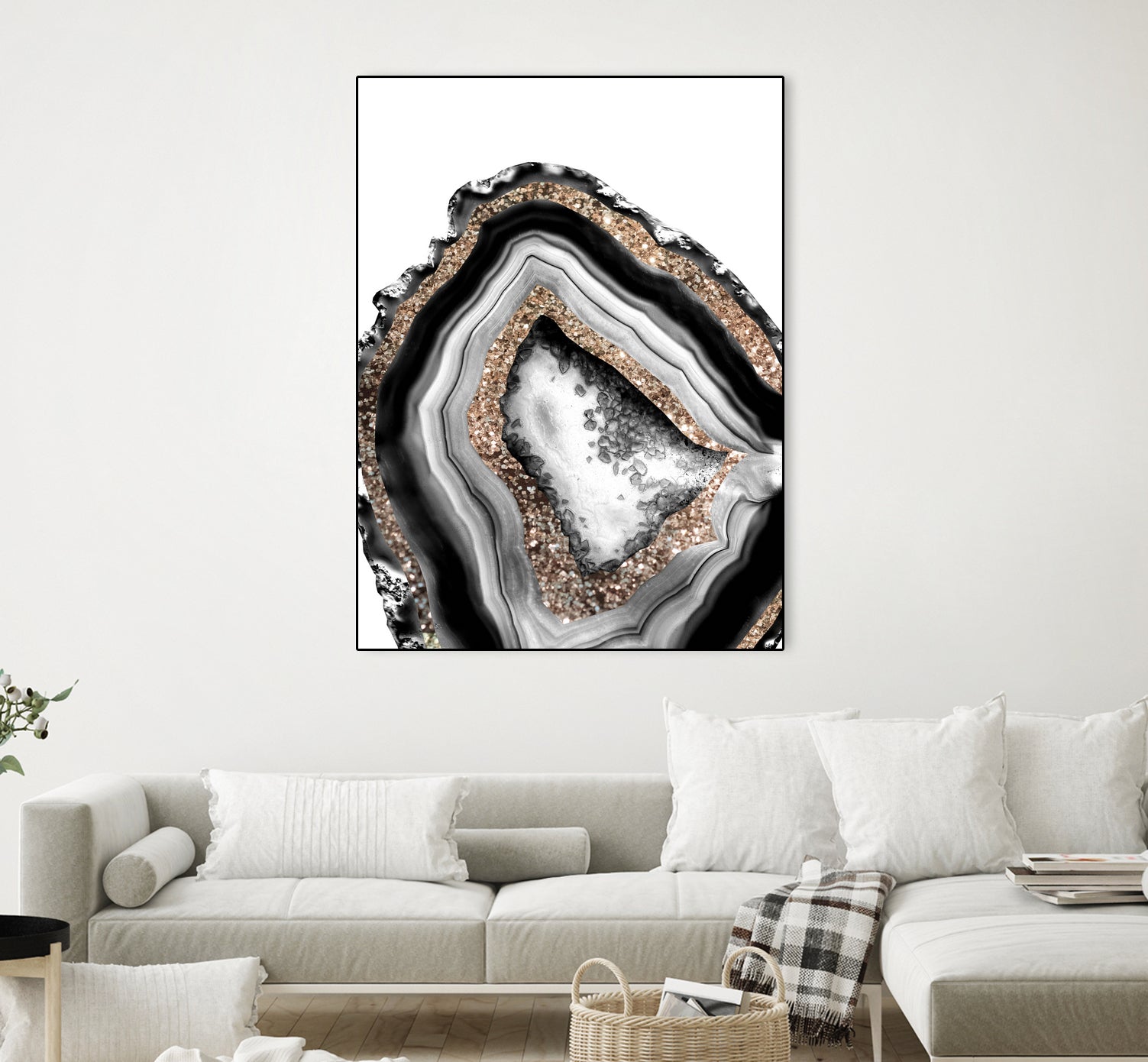 Agate Gold Glitter Glam #1 #gem #decor #art by Anita & Bella Jantz on GIANT ART - gray photo illustration