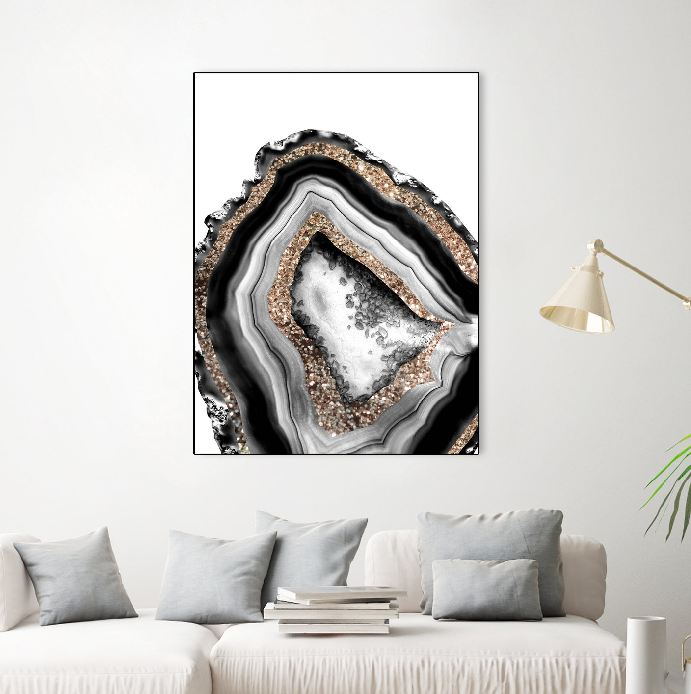 Agate Gold Glitter Glam #1 #gem #decor #art by Anita & Bella Jantz on GIANT ART - gray photo illustration