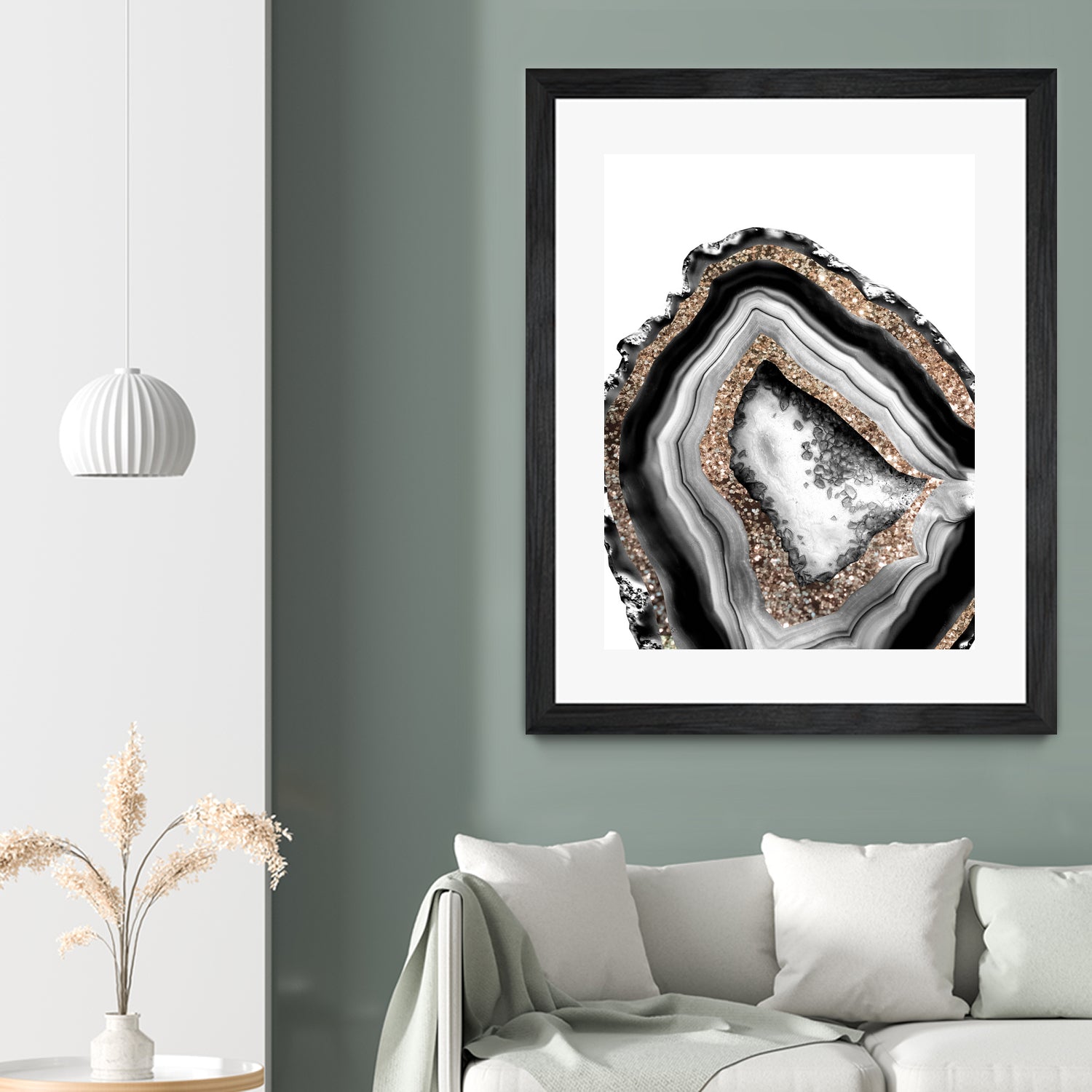 Agate Gold Glitter Glam #1 #gem #decor #art by Anita & Bella Jantz on GIANT ART - gray photo illustration