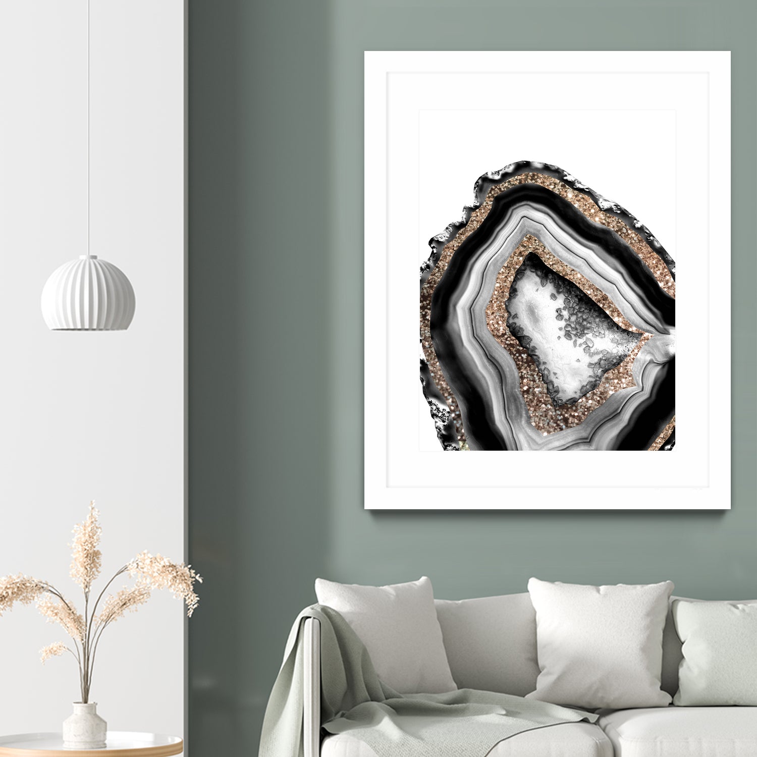 Agate Gold Glitter Glam #1 #gem #decor #art by Anita & Bella Jantz on GIANT ART - gray photo illustration