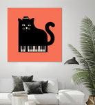 Cool Cat on Piano by Budi Satria Kompoi on GIANT ART - mixed media