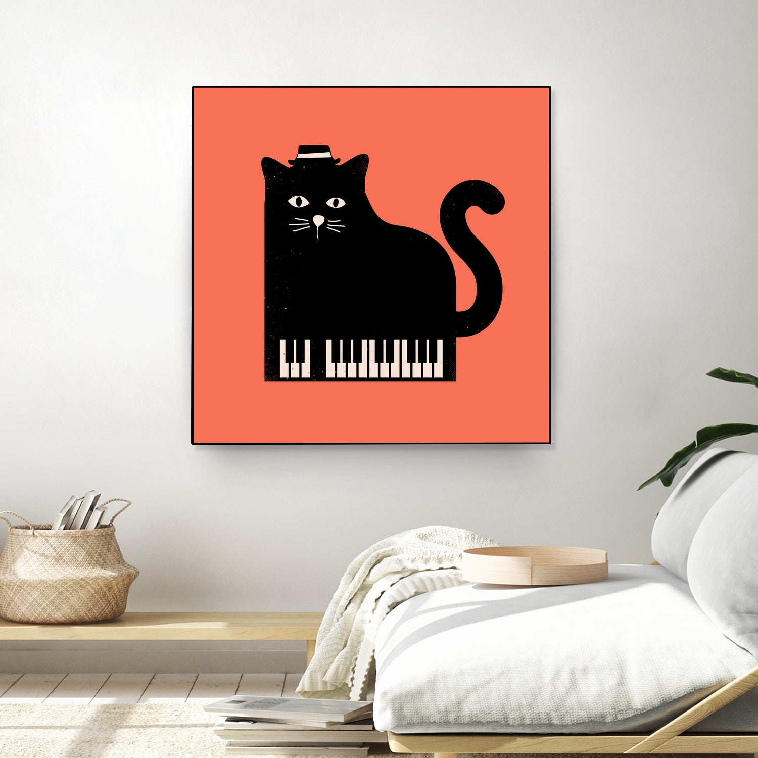 Cool Cat on Piano by Budi Satria Kompoi on GIANT ART - mixed media