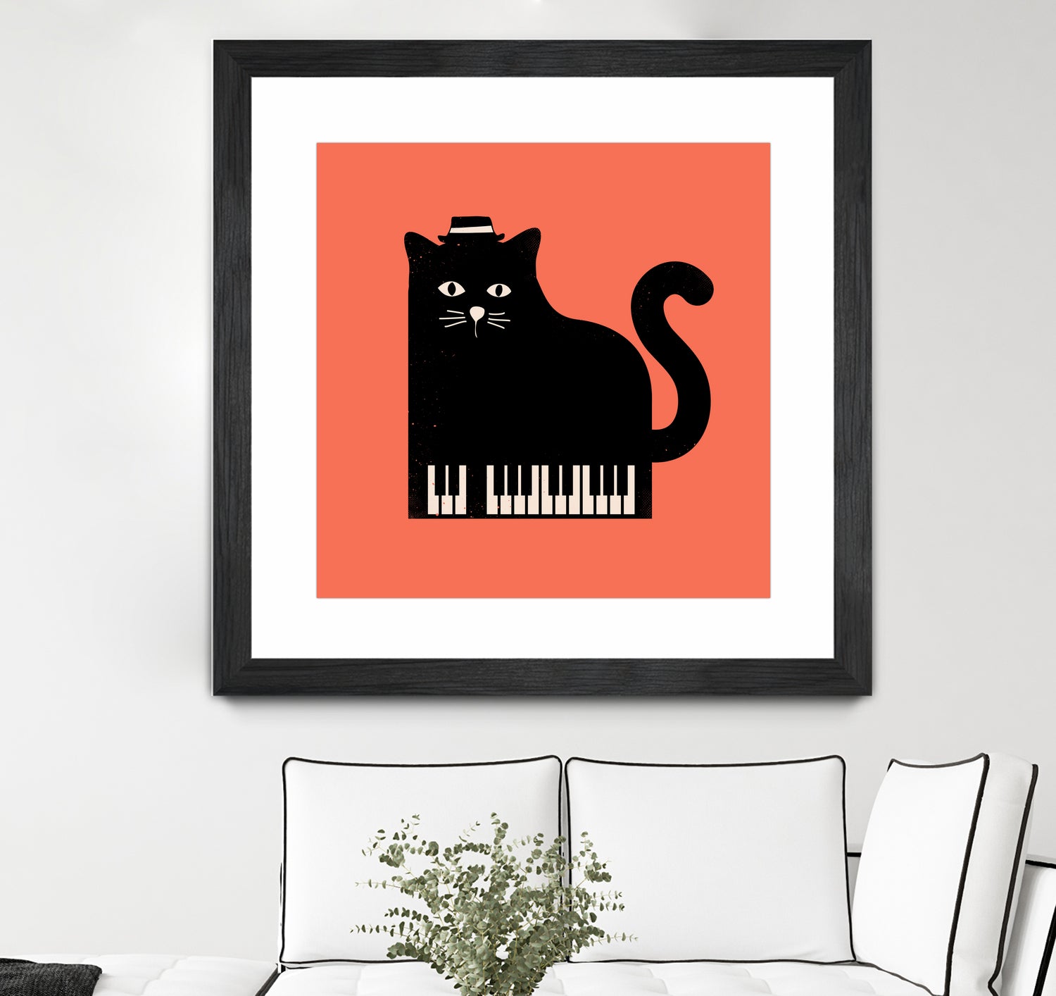 Cool Cat on Piano by Budi Satria Kompoi on GIANT ART - mixed media